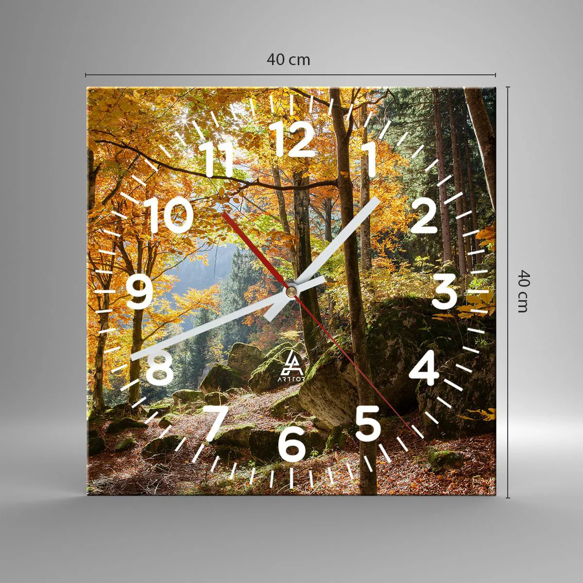 Wanduhr - Glasuhr - Zeit zum Entspannen - 40x40 cm