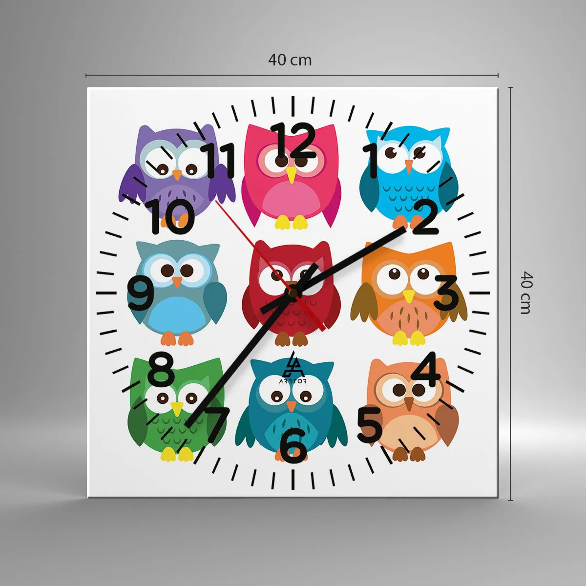 Wanduhr - Glasuhr - Es macht Spaß, anders zu sein - 40x40 cm