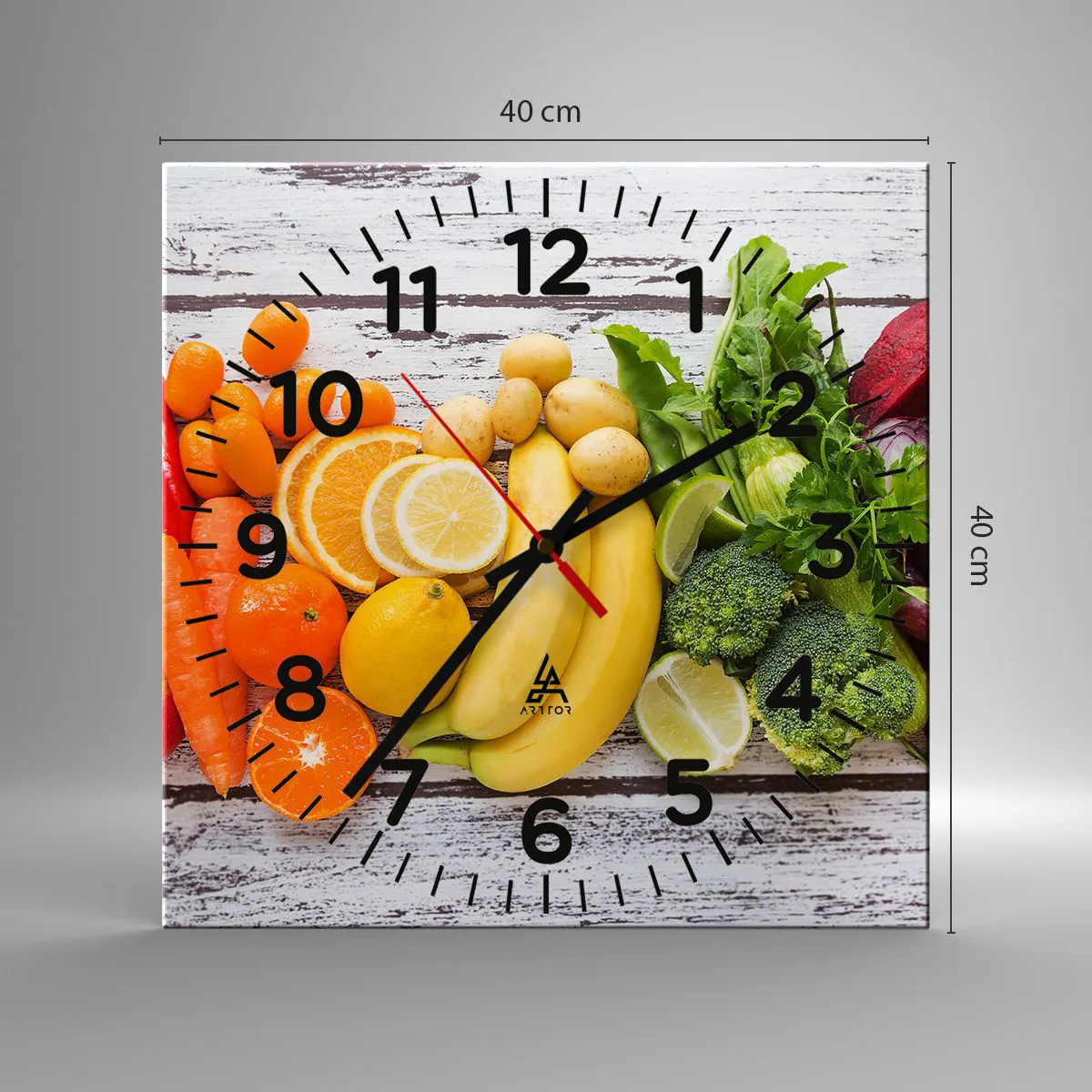 Ceas de perete - Ceas pe sticlă - Nu este de ajuns? - 40x40 cm