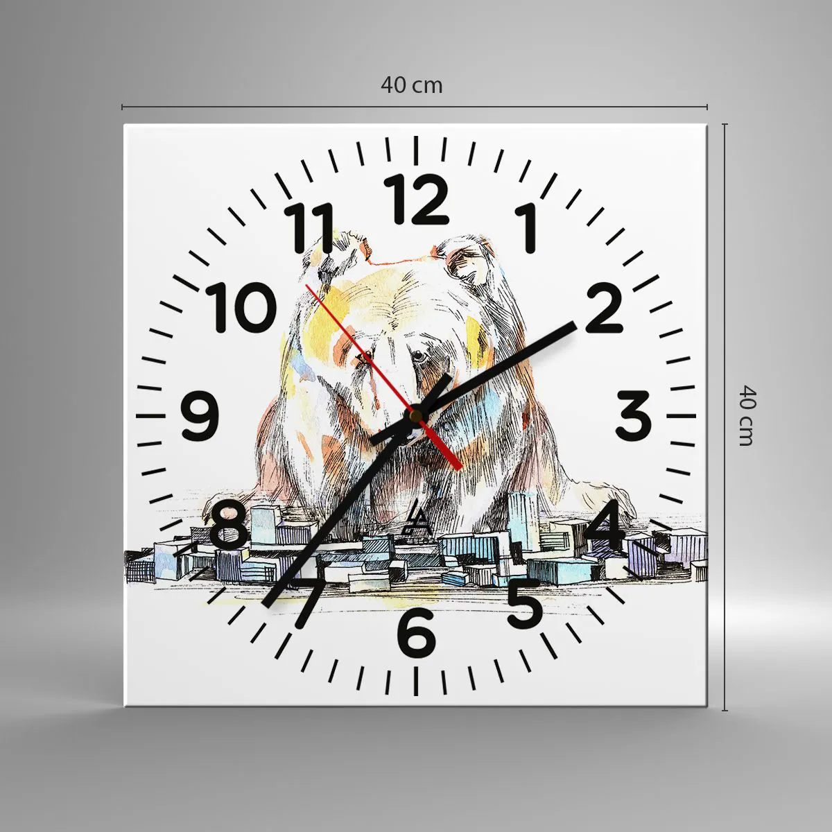Zegar ścienny - Jak można tak żyć? - 40x40 cm