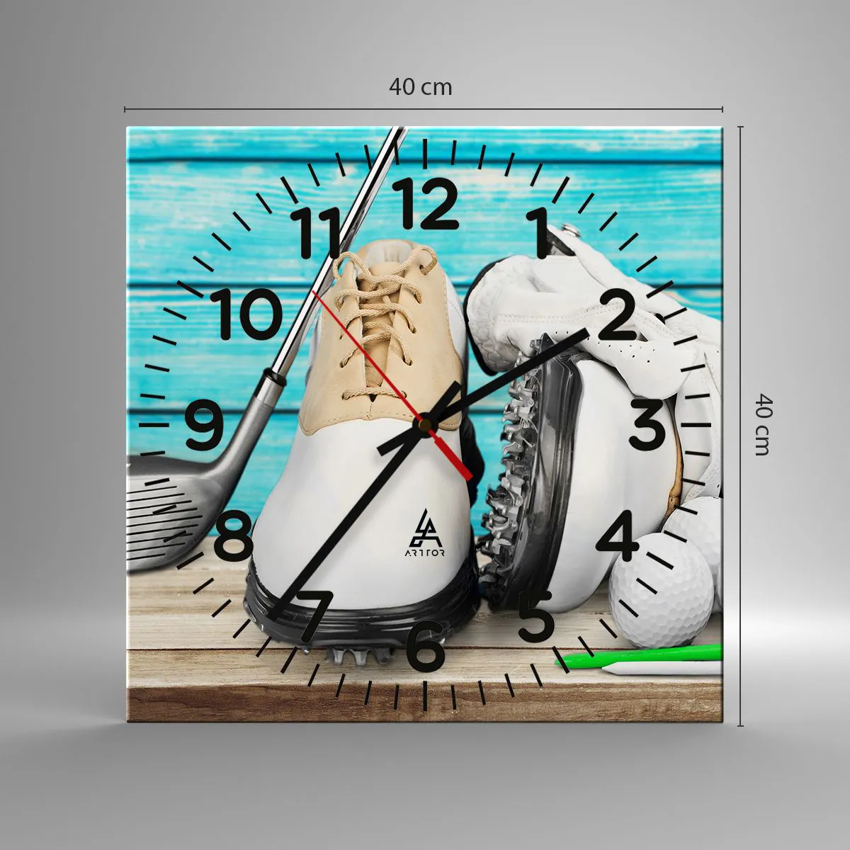 Wanduhr - Glasuhr - Alles ist bereit - 40x40 cm