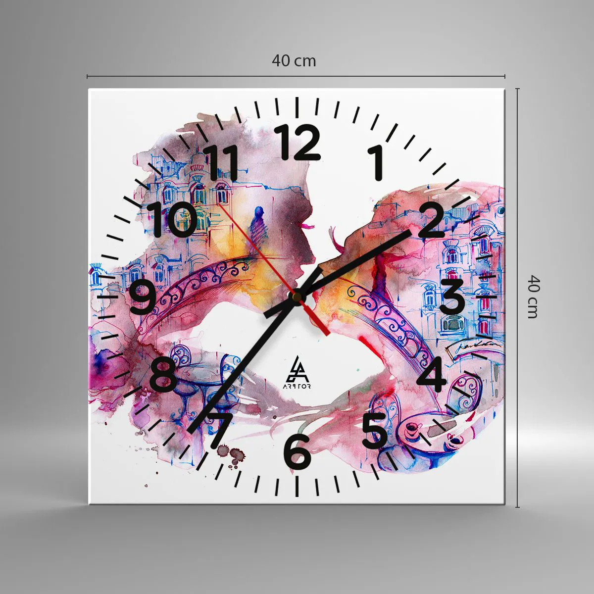 Wanduhr - Glasuhr - Die geheime Seufzerbrücke - 40x40 cm