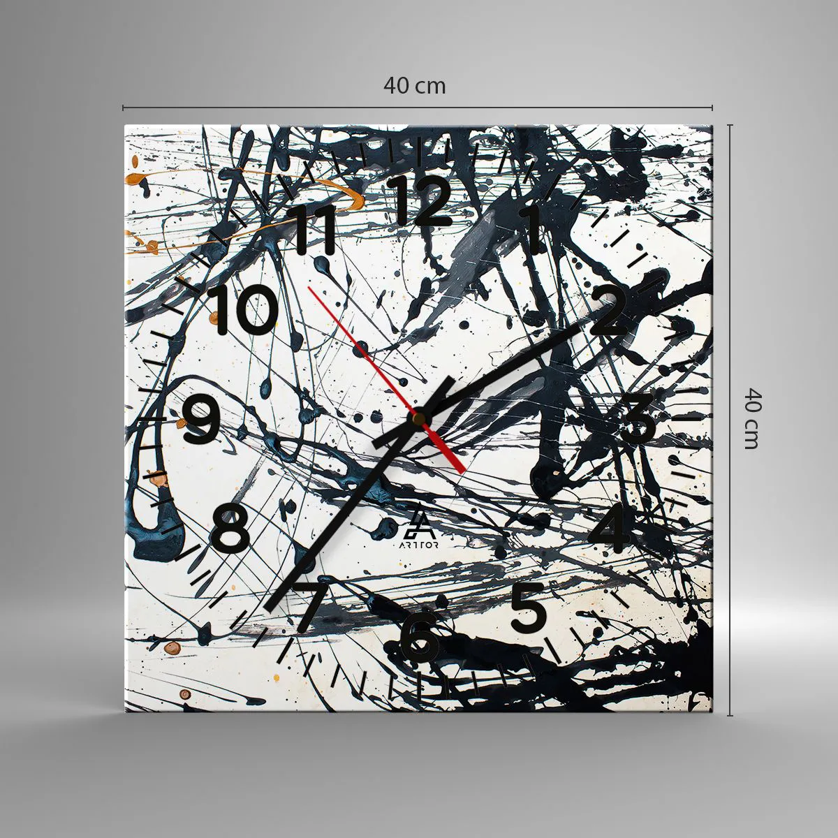 Relógio de parede - Relógio em vidro - Com ou sem sentido? - 40x40 cm