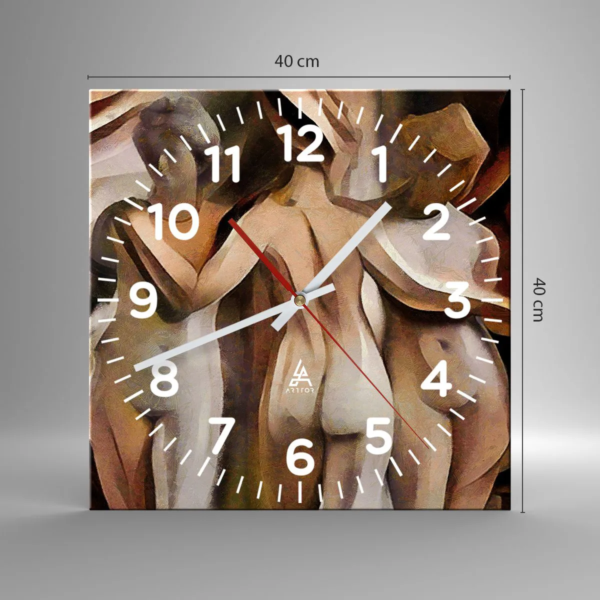 Nástenné hodiny - Tri Grácie 2.0 - 40x40 cm