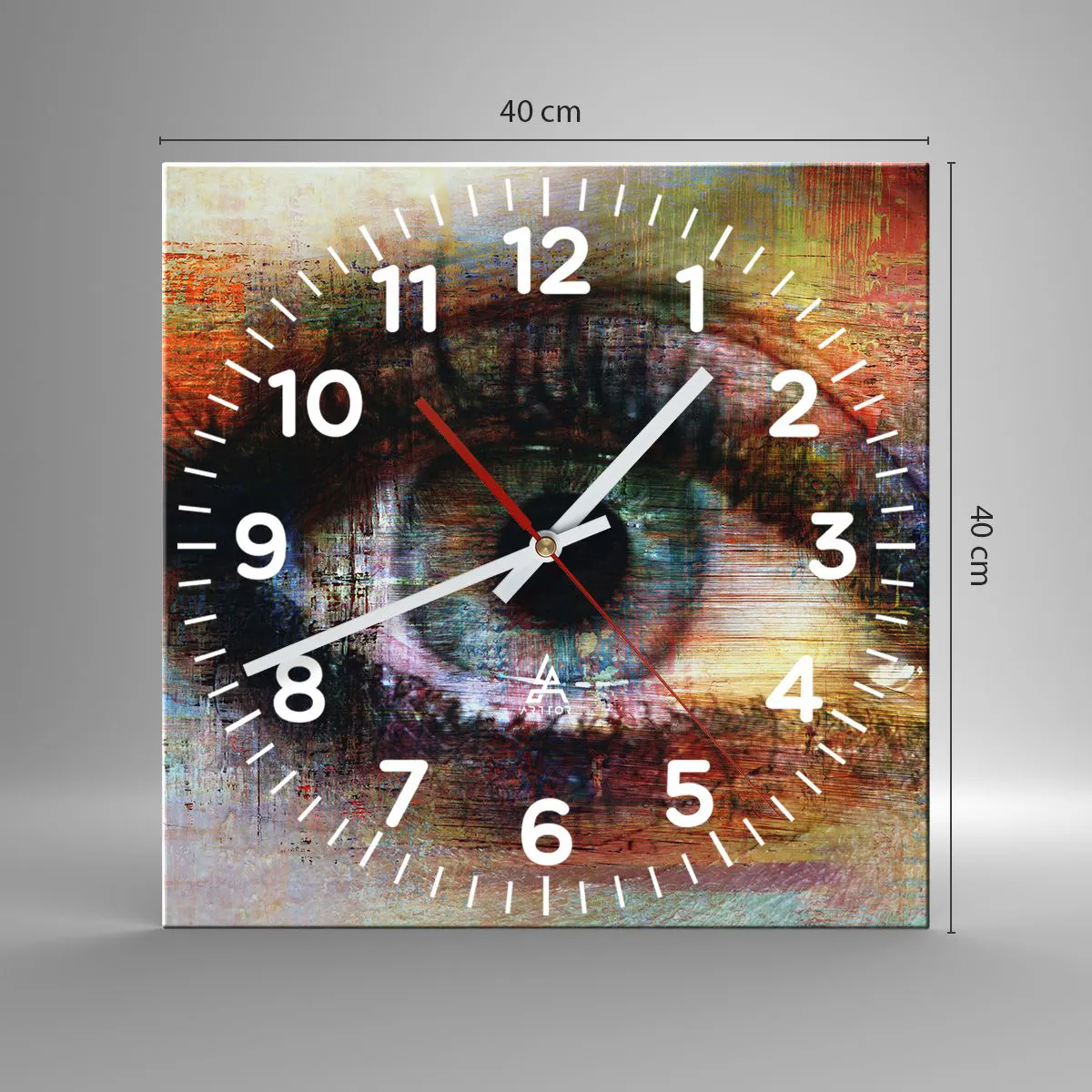 Wanduhr - Glasuhr - Du kannst in die Seele sehen - 40x40 cm