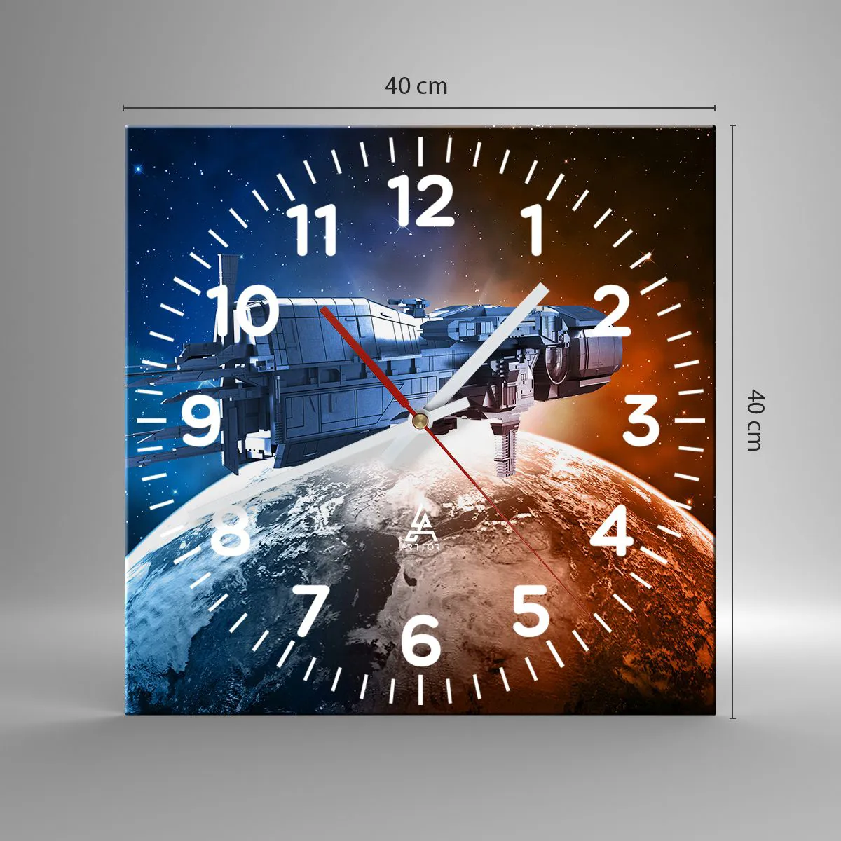 Falióra, Óra - Óvatos megfigyelő - 40x40 cm