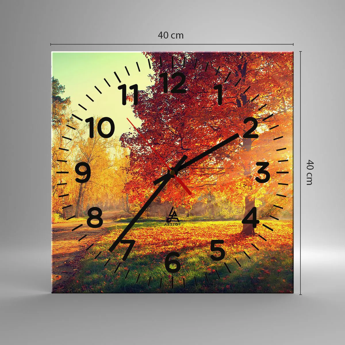 Falióra, Óra - A vörös gyönyörű - 40x40 cm
