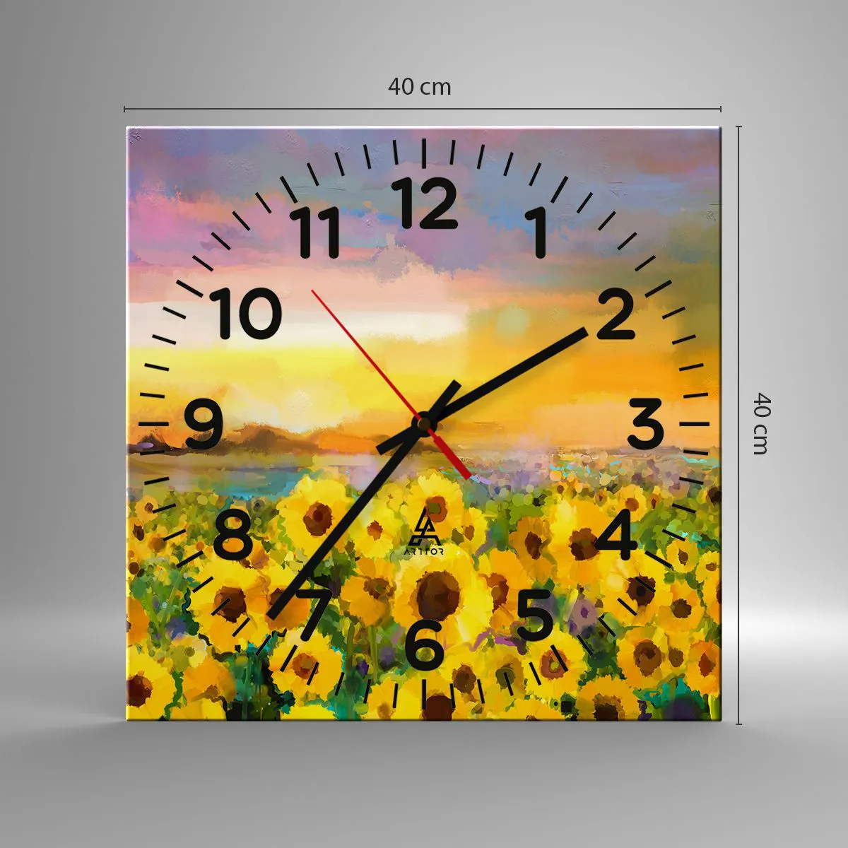 Zegar ścienny - Samo słońce zstąpiło na ziemię - 40x40 cm