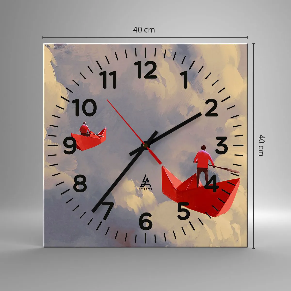 Relógio de parede - Relógio em vidro - Expedição dos sonhadores - 40x40 cm