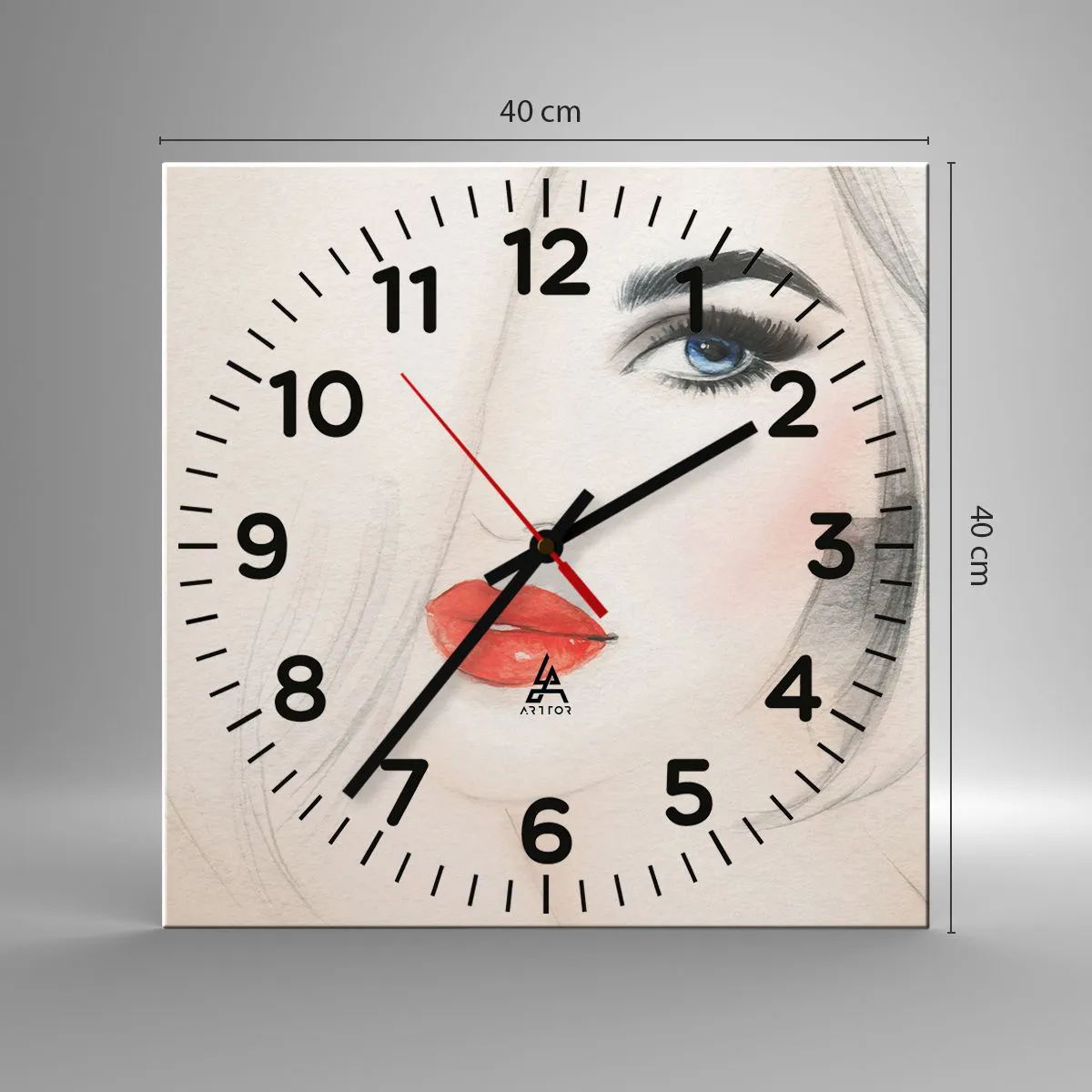 Vægur, Uret - Hypnotiserer og beruser - 40x40 cm