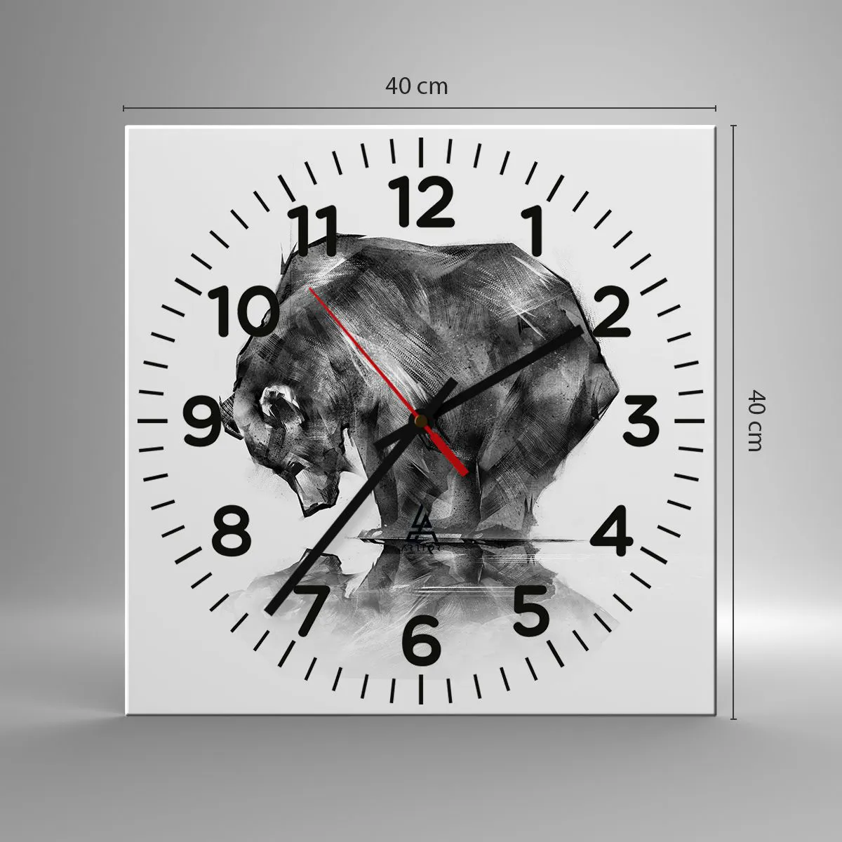 Wanduhr - Glasuhr - Schön, jemanden in der Nähe zu sehen - 40x40 cm