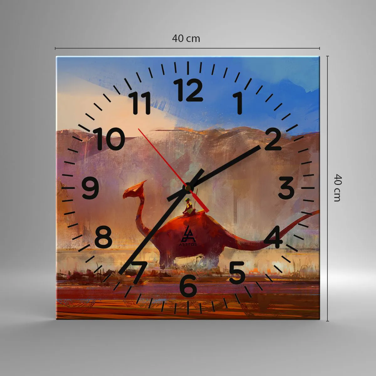 Relógio de parede - Relógio em vidro - Se não estivessem extintos - 40x40 cm