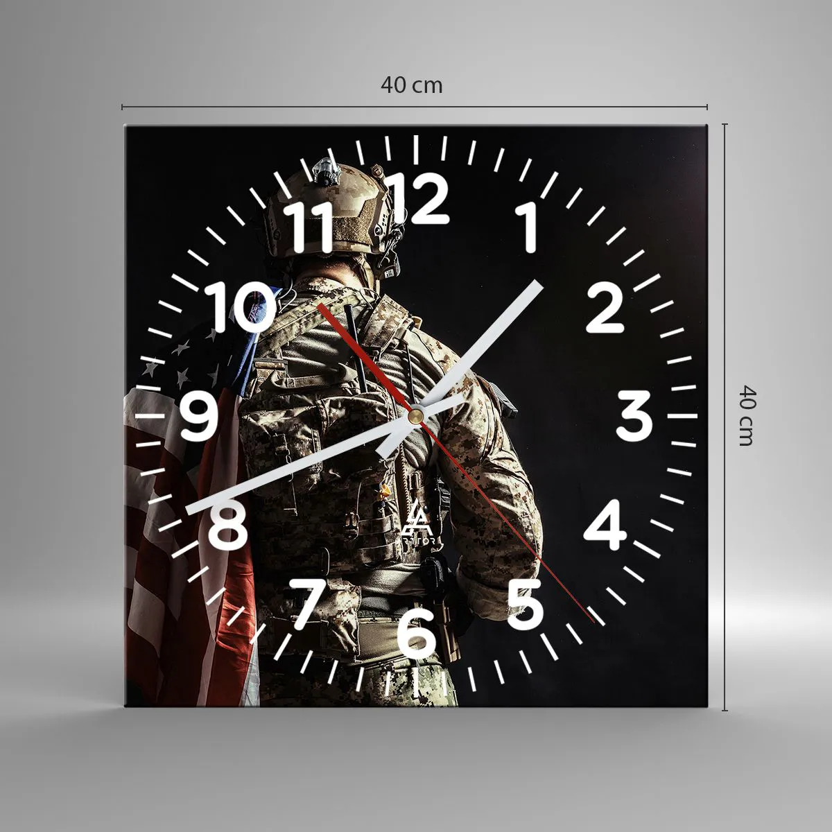 Ceas de perete - Ceas pe sticlă - D-aia - 40x40 cm