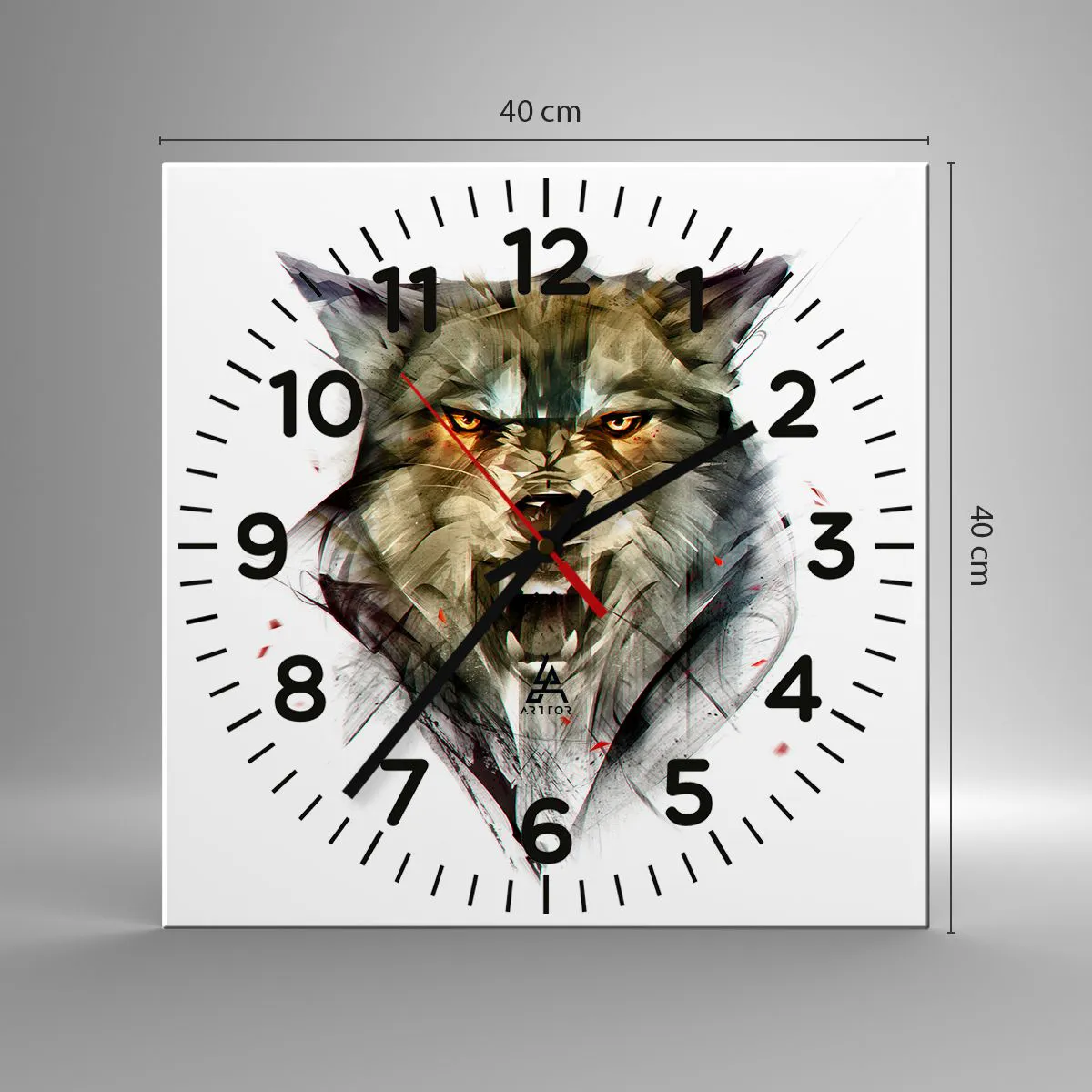 Relógio de parede - Relógio em vidro - Nem um passo! - 40x40 cm