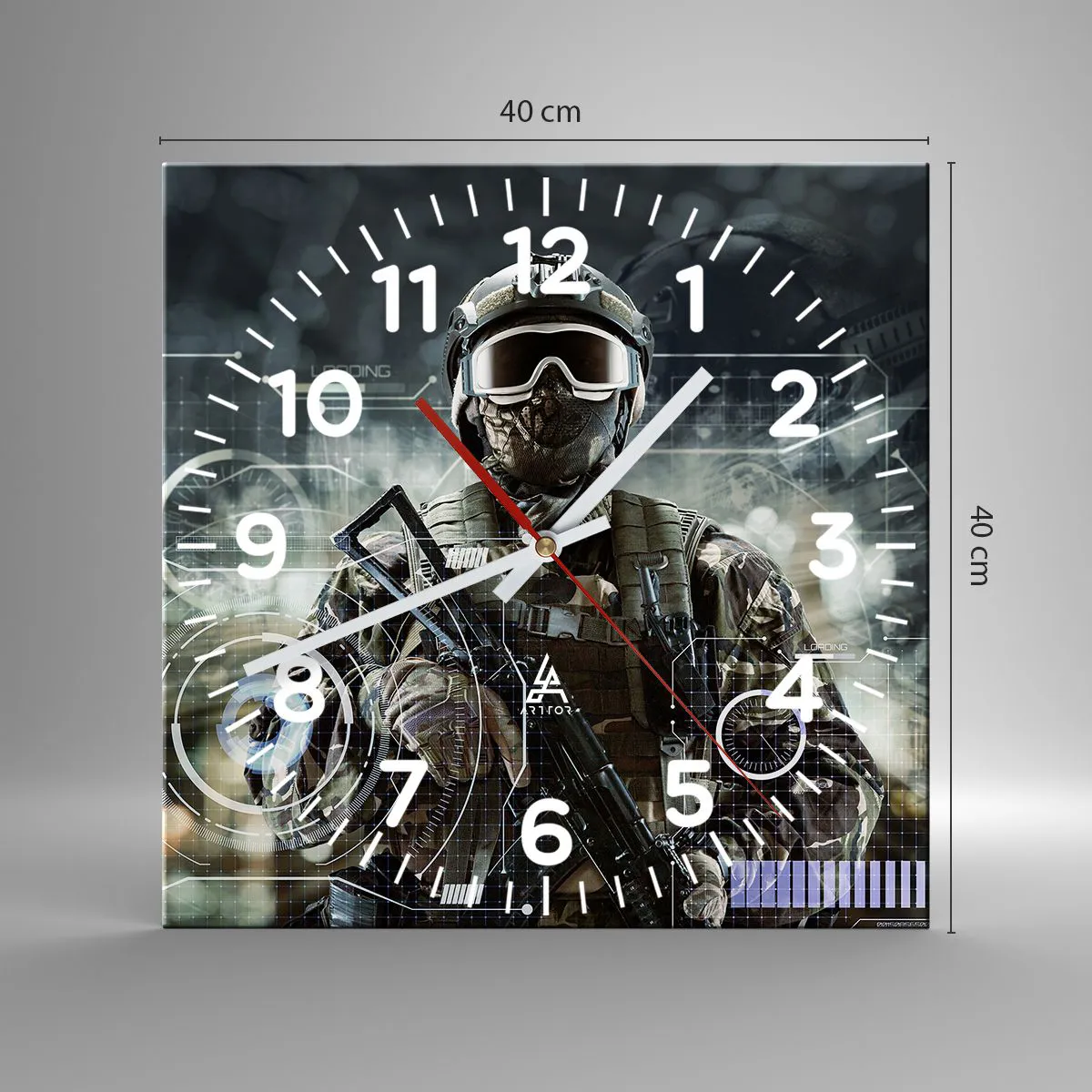 Falióra, Óra - Erő a köbön - 40x40 cm