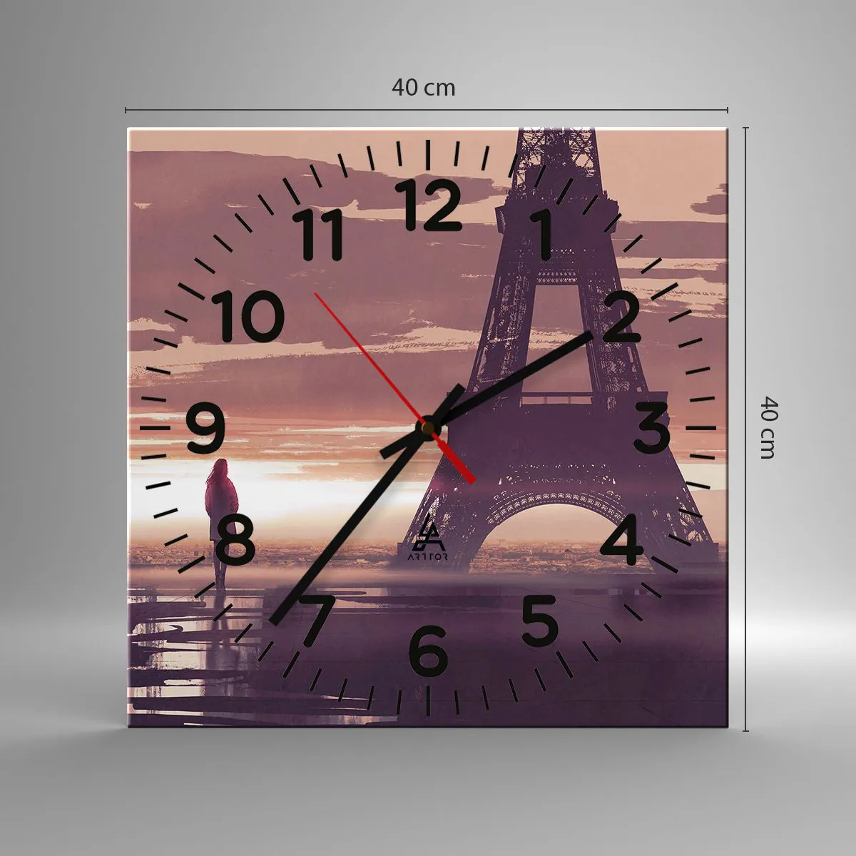 Ceas de perete - Ceas pe sticlă - Doar ele două - 40x40 cm