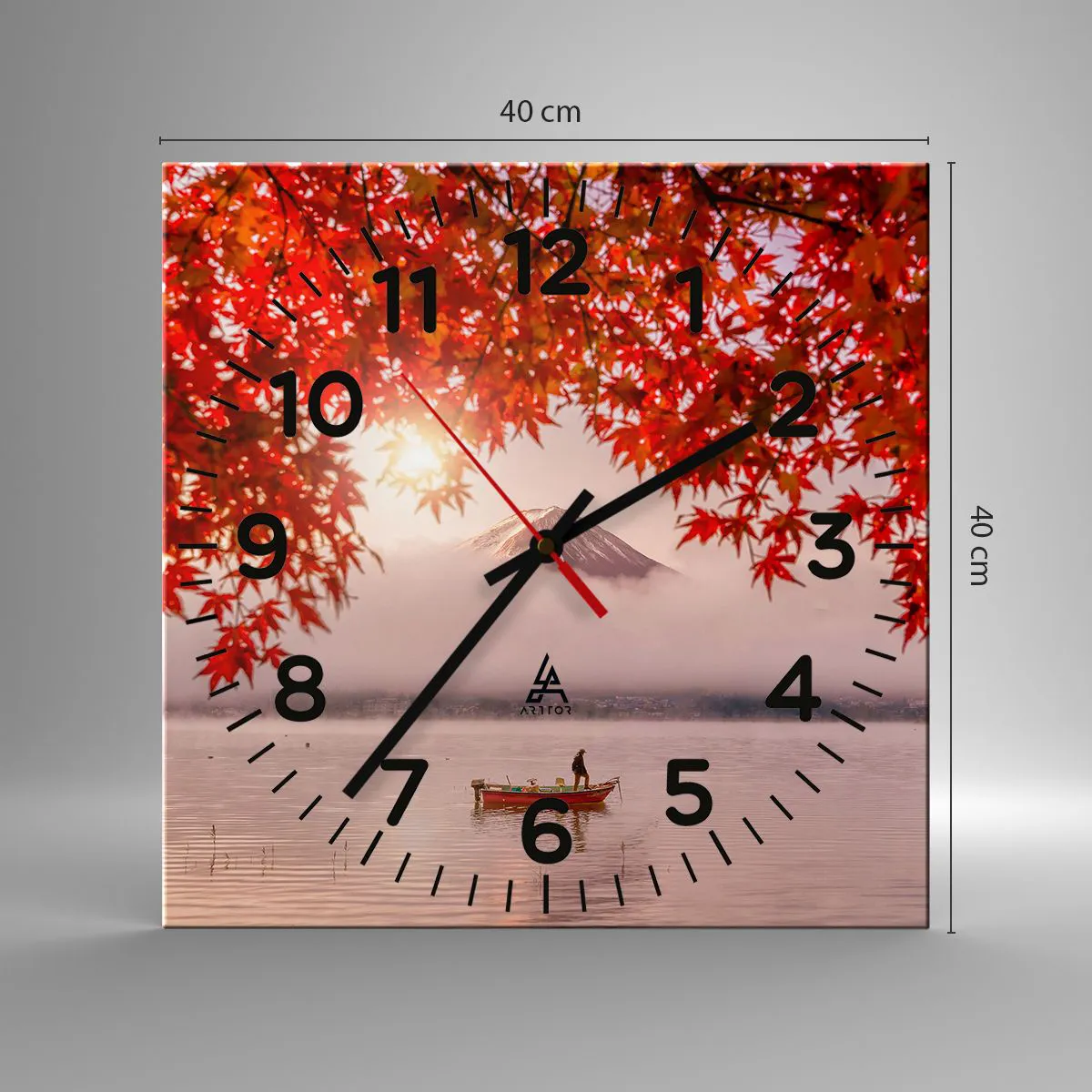 Wanduhr - Glasuhr - Im japanischen Klima - 40x40 cm