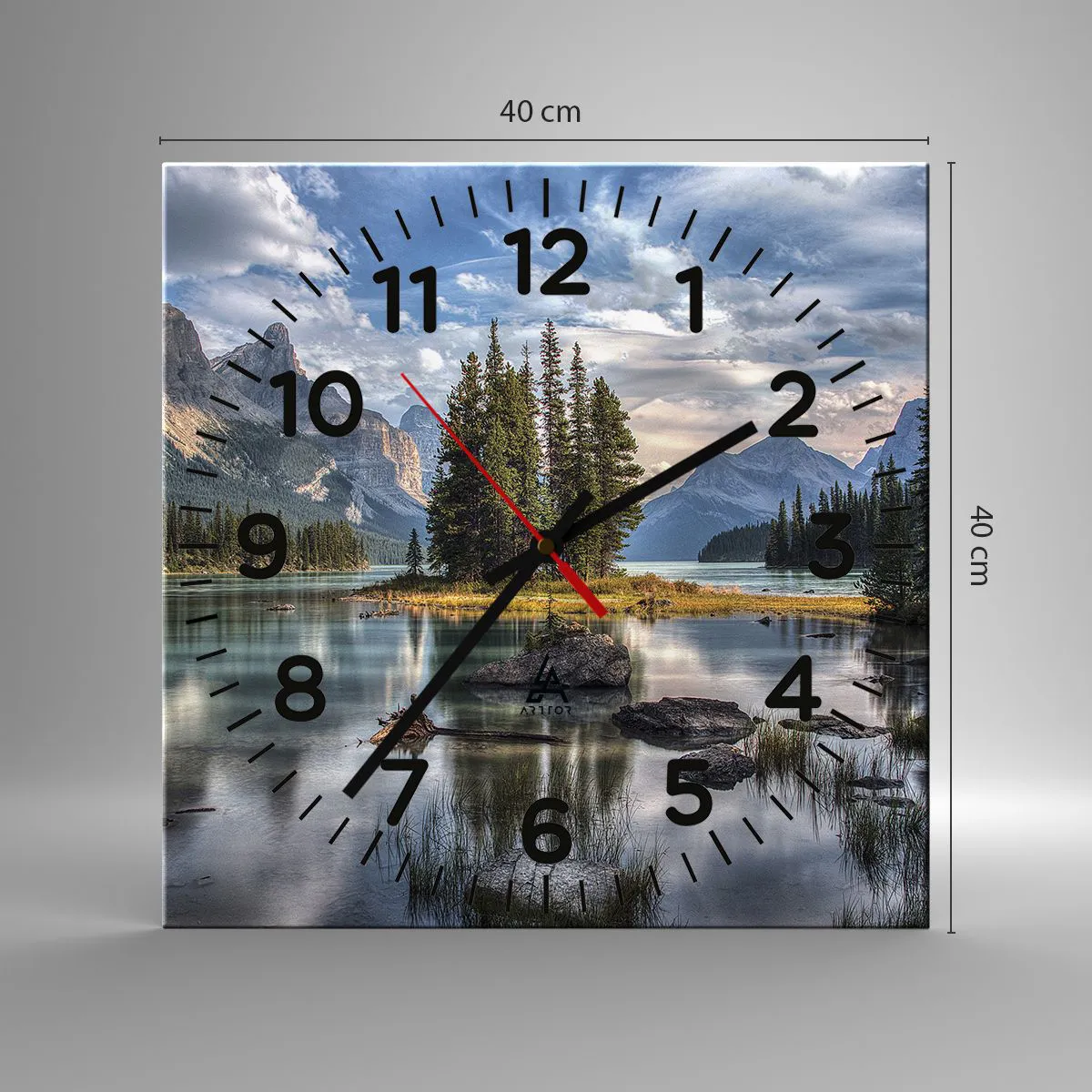 Ceas de perete - Ceas pe sticlă - La o apă mare și limpede… - 40x40 cm