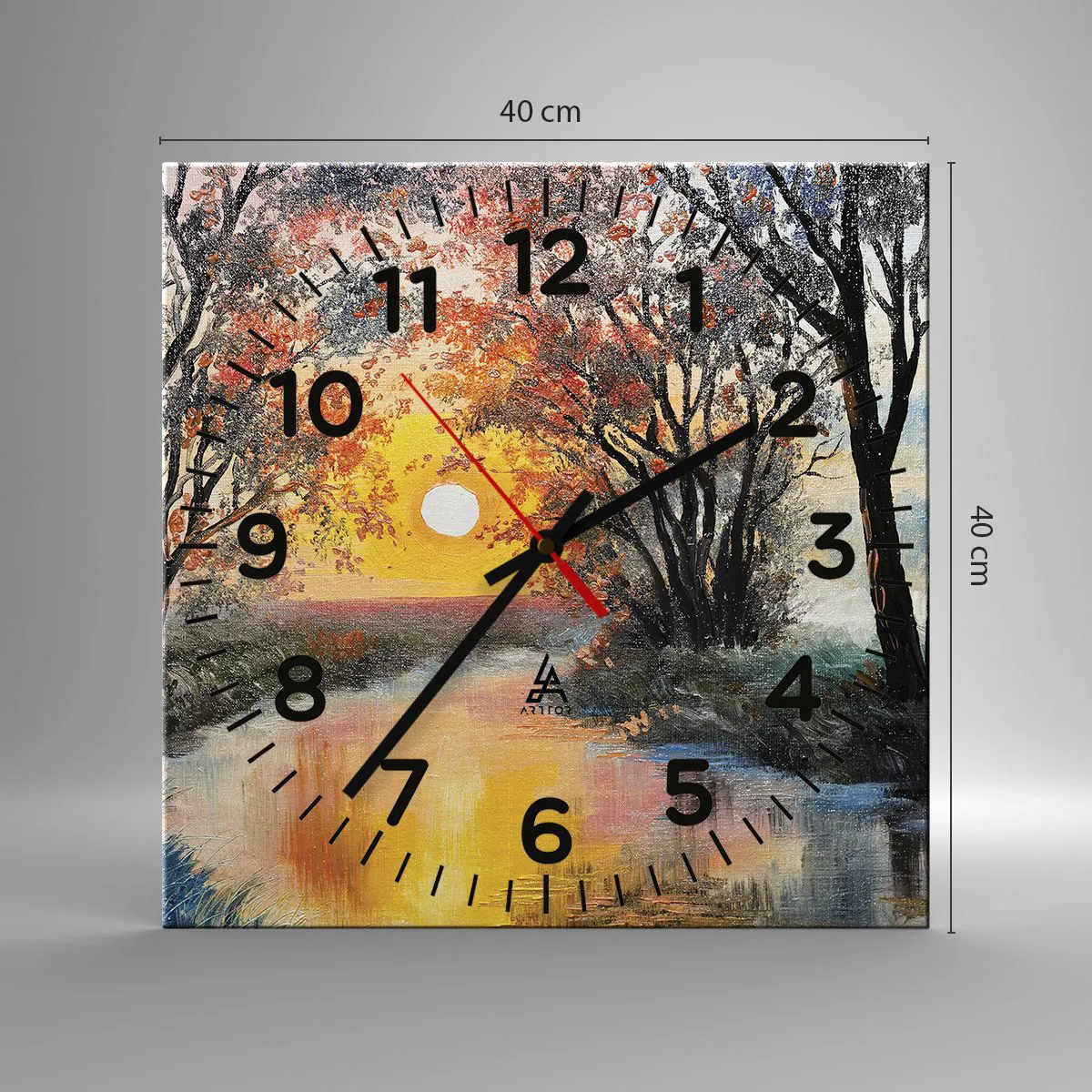Nástenné hodiny - Jesenný nádych - 40x40 cm