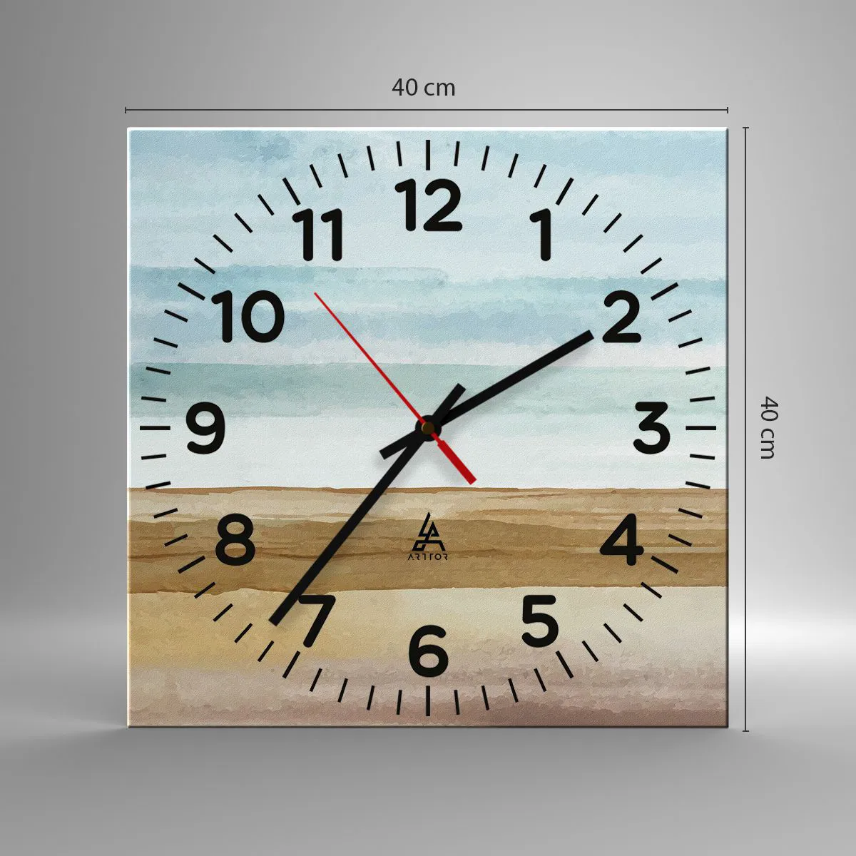 Reloj de pared - Reloj de vidrio - Serenidad - 40x40 cm