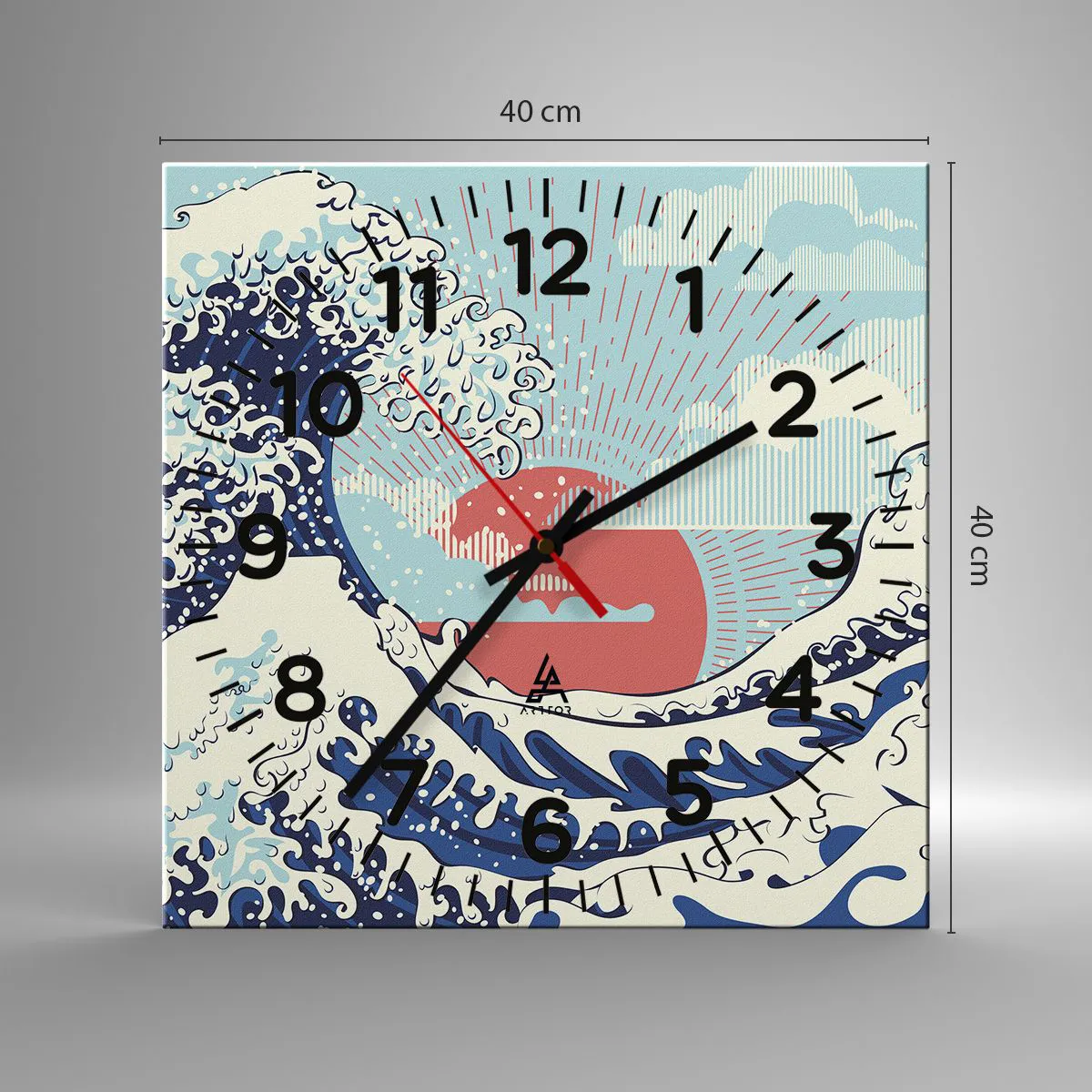 Nástenné hodiny - Z japonských inšpirácií - 40x40 cm
