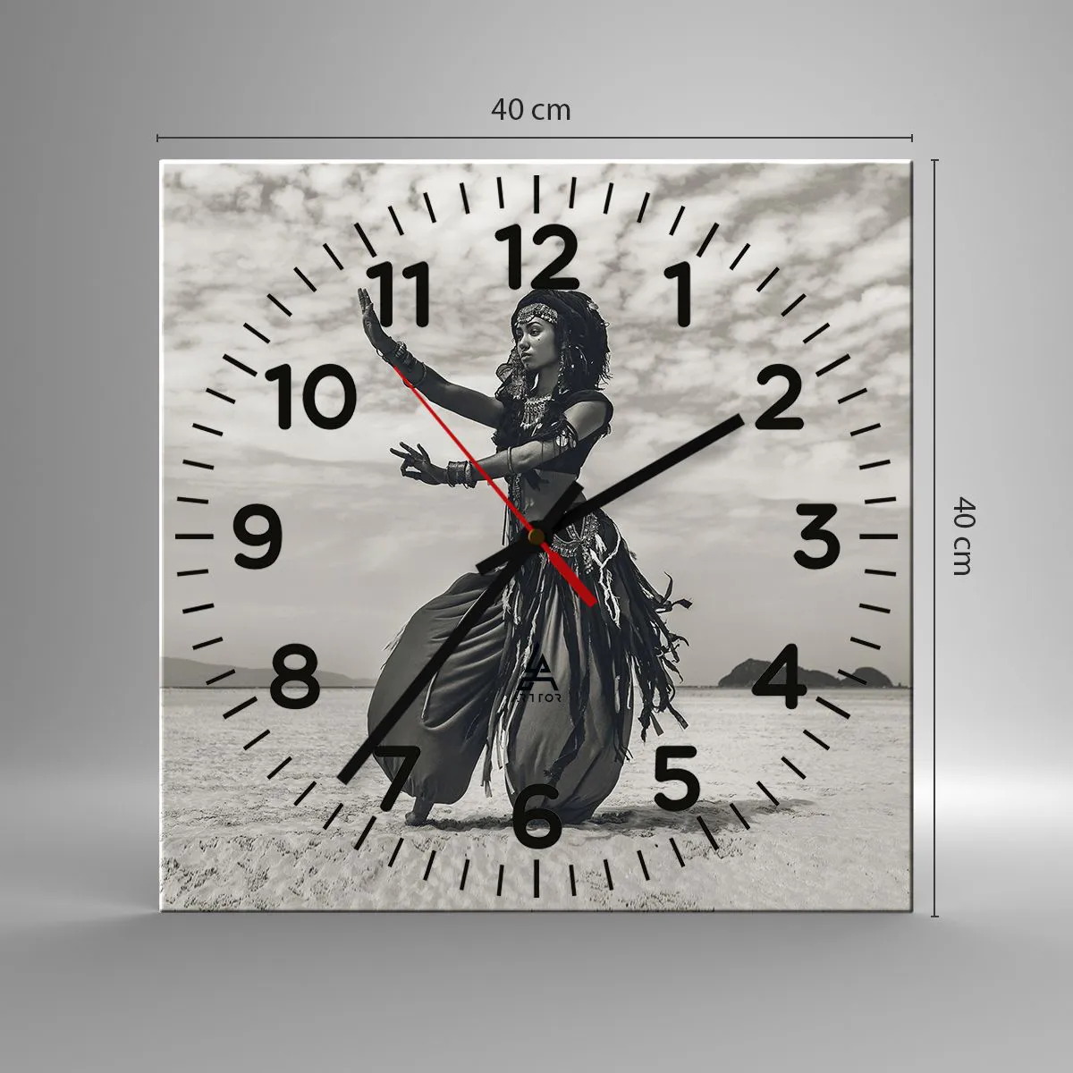 Wanduhr - Glasuhr - Der Tanz der südlichen Inseln - 40x40 cm