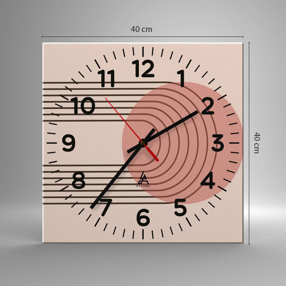 Wanduhr - Glasuhr - Unwiderstehliche Anziehungskraft - 40x40 cm