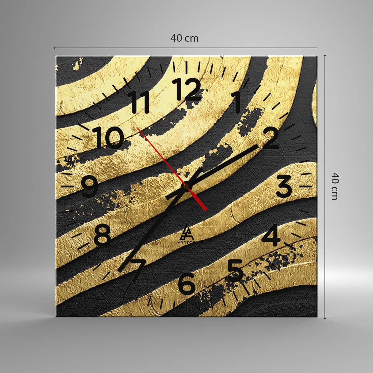 Zegar ścienny - Wszystko płynie - 40x40 cm