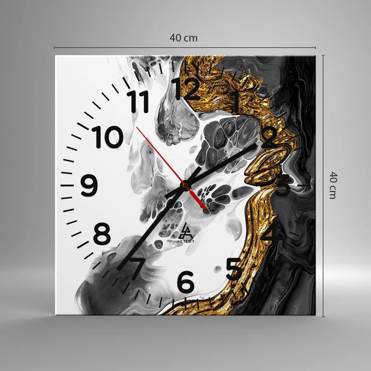 Zegar ścienny - Kompozycja organiczna - 40x40 cm