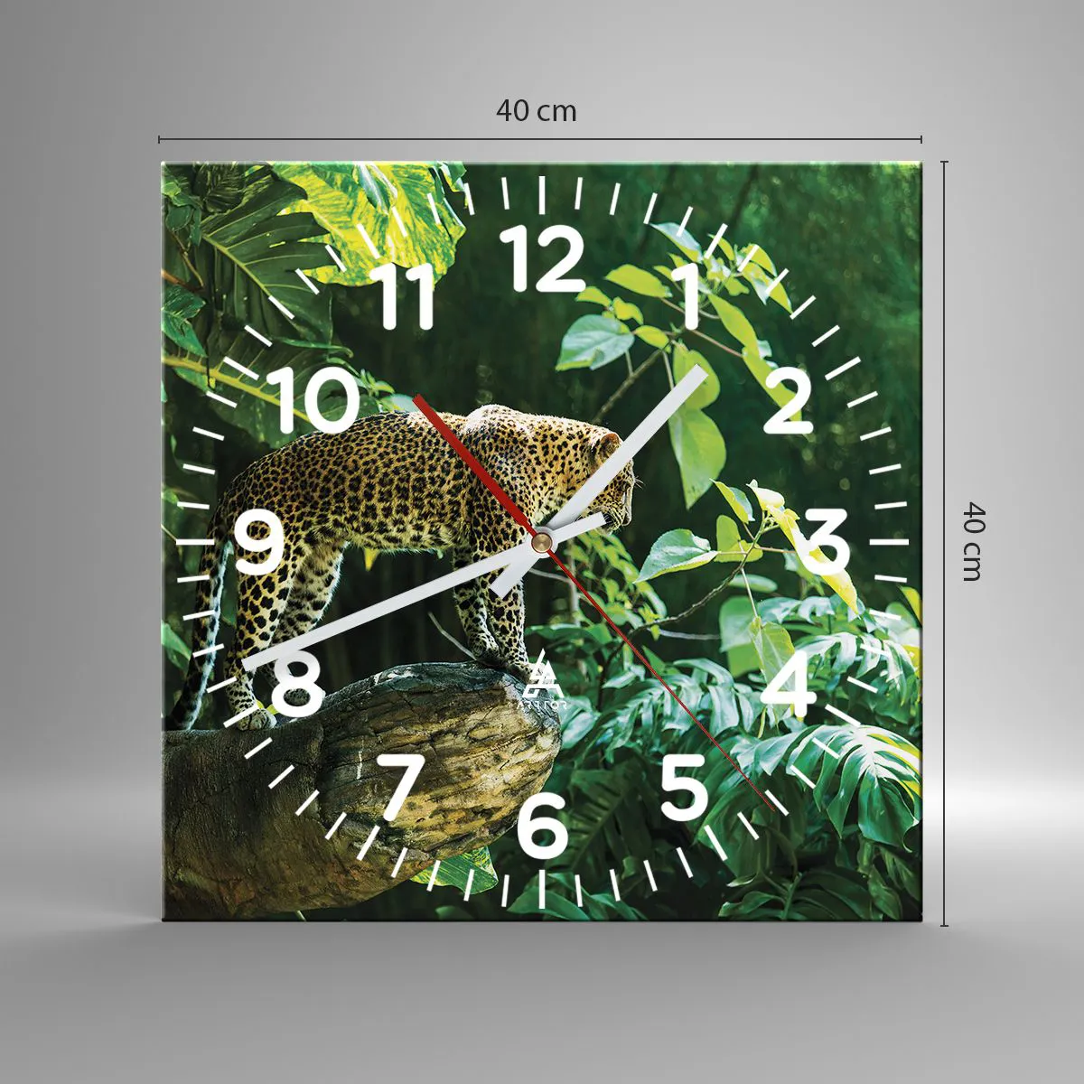 Wanduhr - Glasuhr - Auf die Jagd? - 40x40 cm