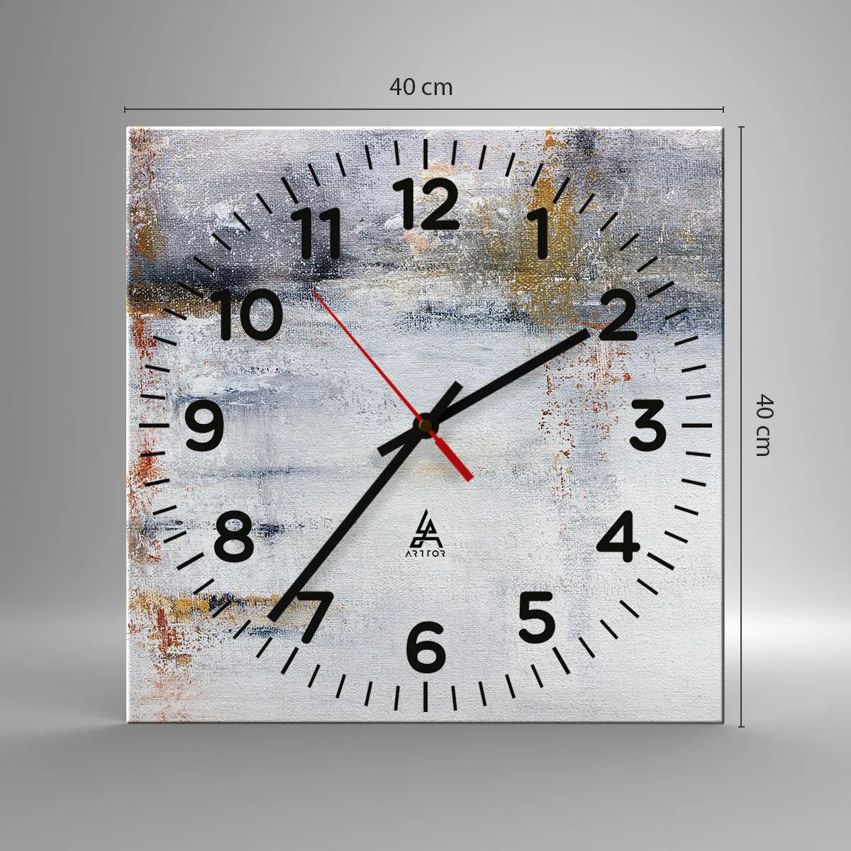 Vægur, Uret - Bag lufttæppet - 40x40 cm