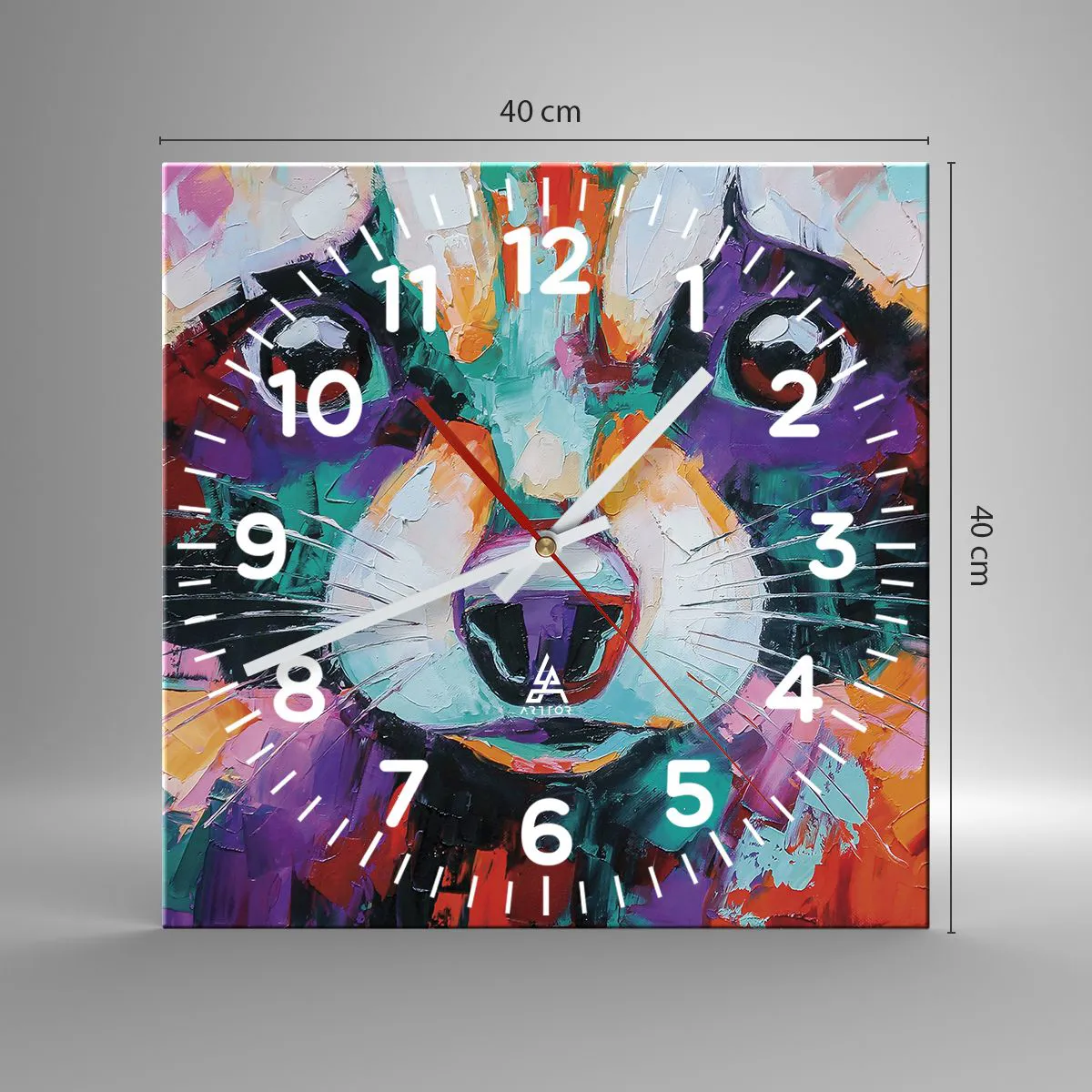 Orologio da parete - Orologio in Vetro - Solo buone emozioni - 40x40 cm