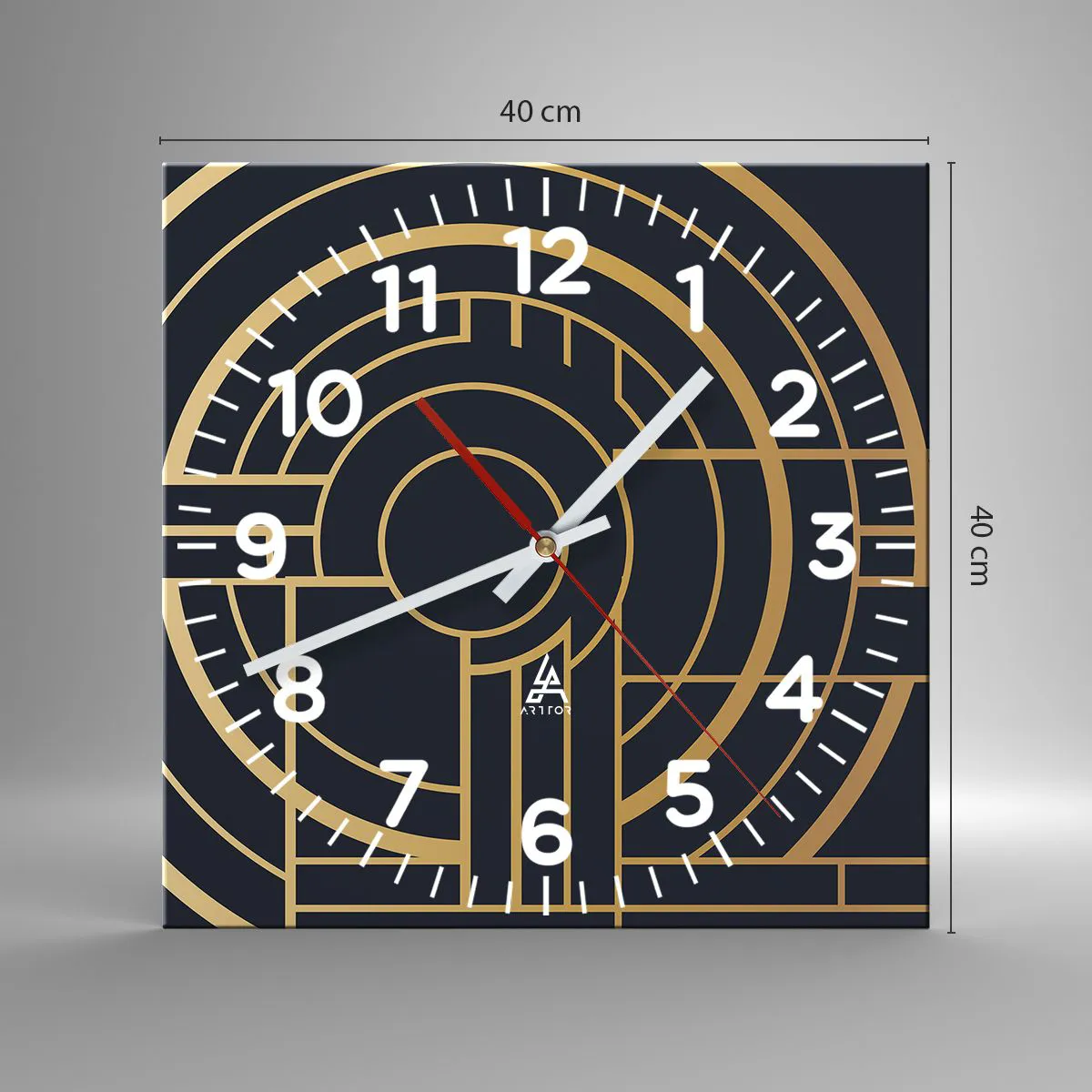 Ceas de perete - Ceas pe sticlă - Întoarcerea lucrurilor - 40x40 cm