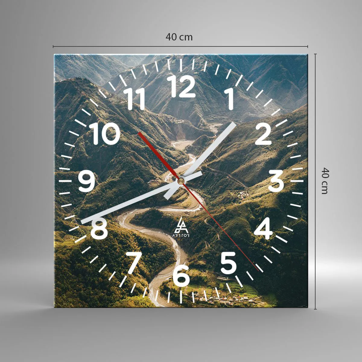 Zegar ścienny - Prosto z serca gór - 40x40 cm