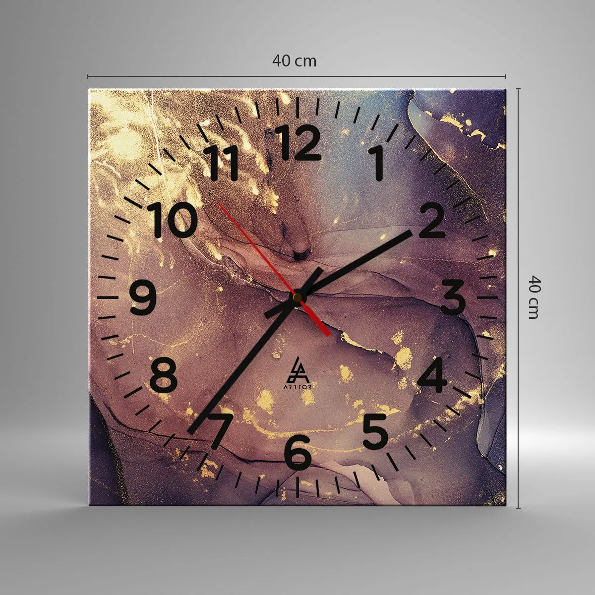 Wall clock - Clock on glass - Matter and Spirit - 40x40 cm