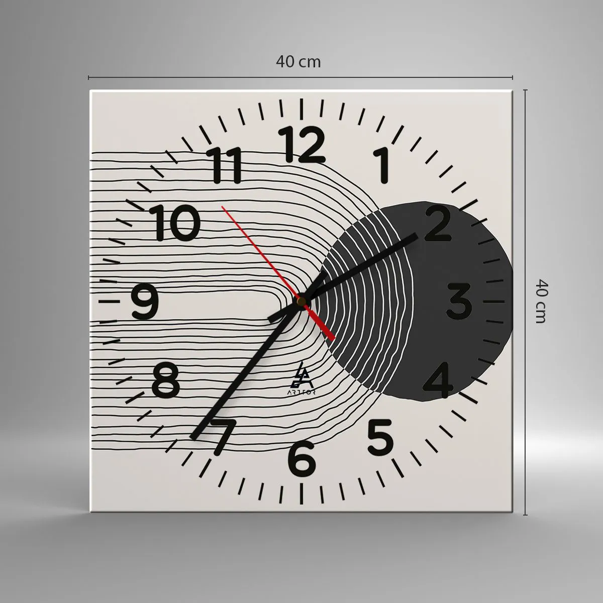 Zegar ścienny - Drżenie i pewność - 40x40 cm