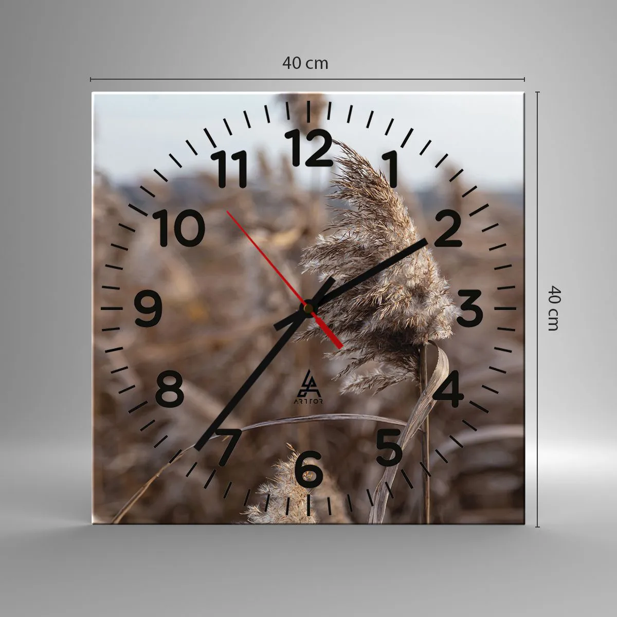 Ceas de perete - Ceas pe sticlă - E timpul să zbori cu vântul - 40x40 cm