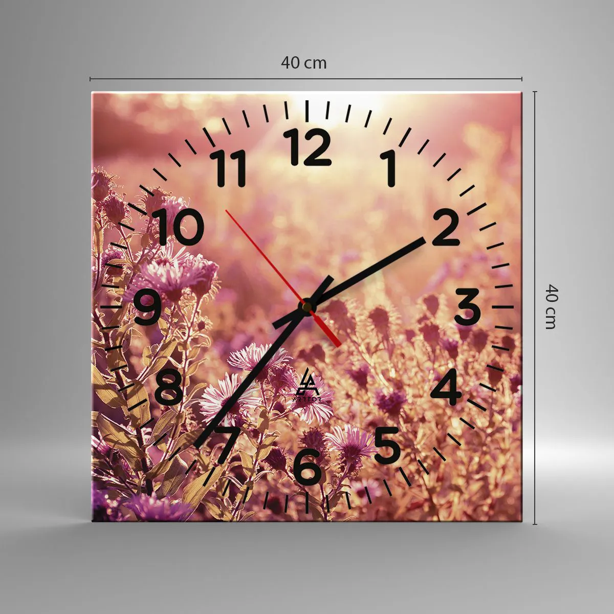 Relógio de parede - Relógio em vidro - Antes do verão acabar - 40x40 cm
