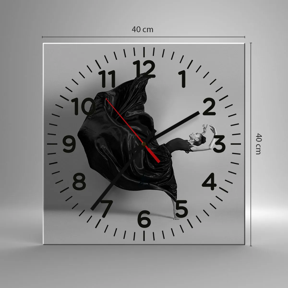 Nástenné hodiny - Okrídlený hudbou - 40x40 cm