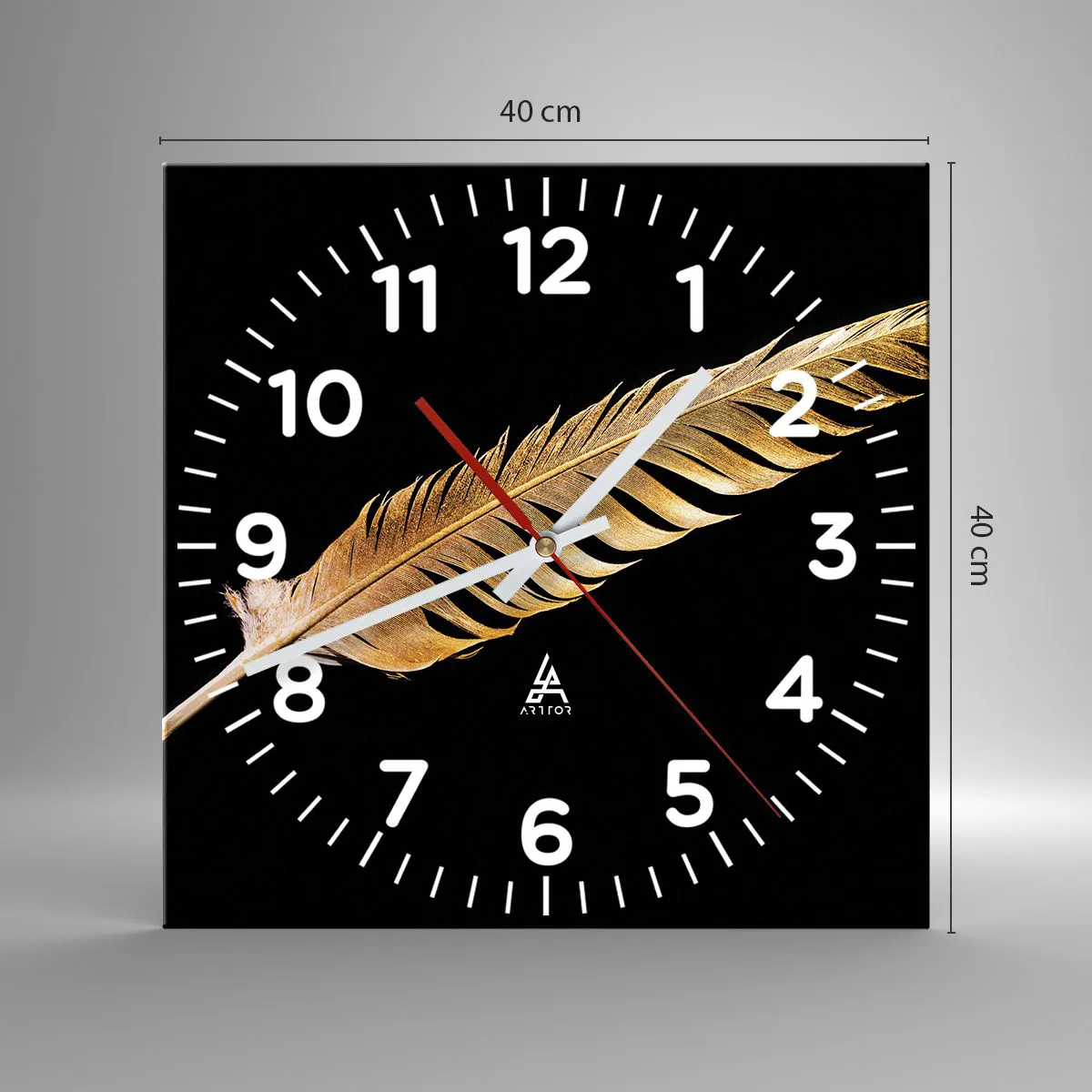 Wanduhr - Glasuhr - Er hat ein ungewöhnliches Schreibtalent ... - 40x40 cm