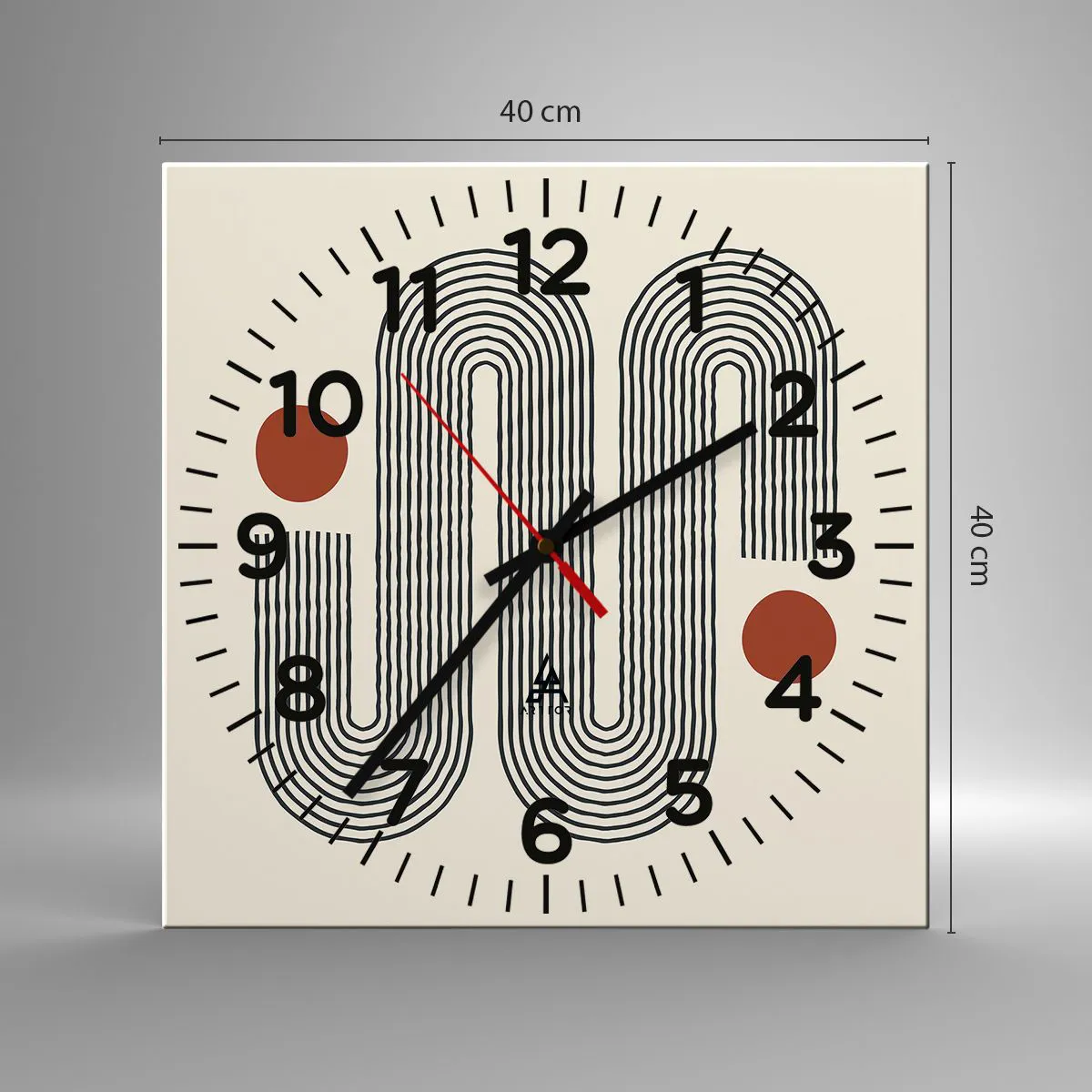 Wanduhr - Glasuhr - Vom Anfang bis zum Ende - 40x40 cm