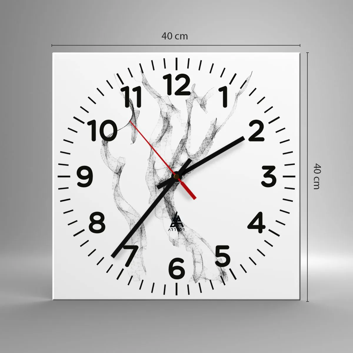 Orologio da parete - Orologio in Vetro - Bella e forte - 40x40 cm