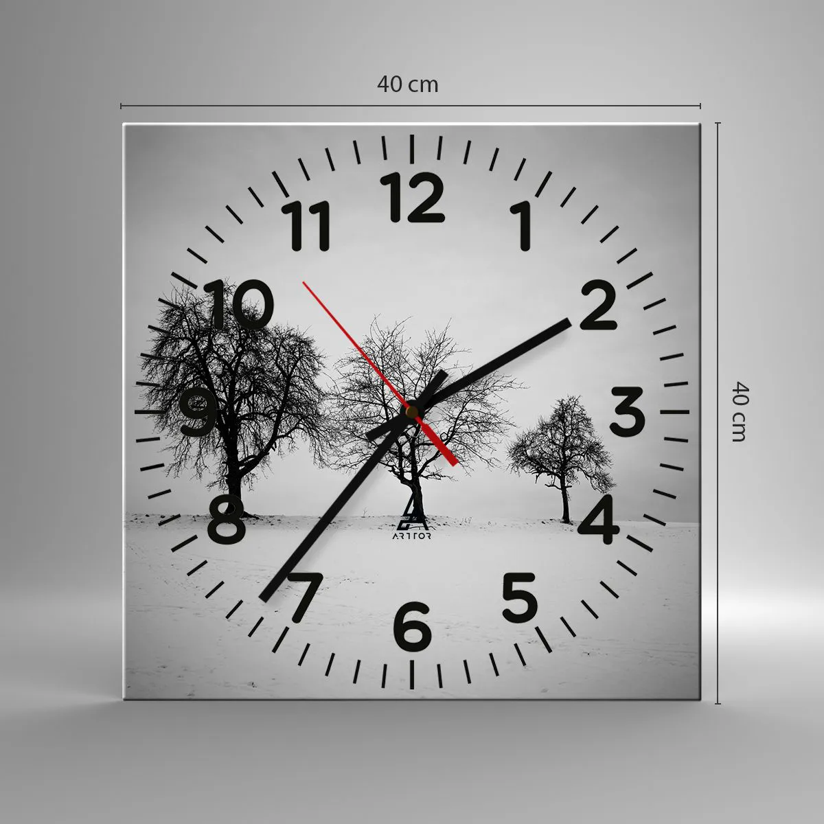 Ceas de perete - Ceas pe sticlă - La ce visează? - 40x40 cm