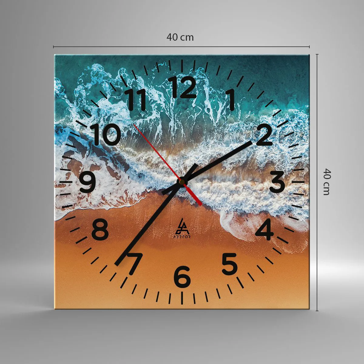 Ceas de perete - Ceas pe sticlă - Întotdeauna în tandem - 40x40 cm