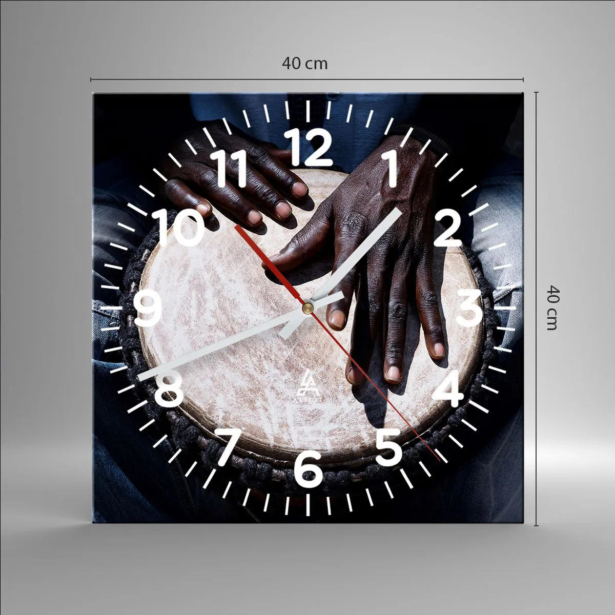 Wanduhr - Glasuhr - Lebe in deinem eigenen Rhythmus - 40x40 cm