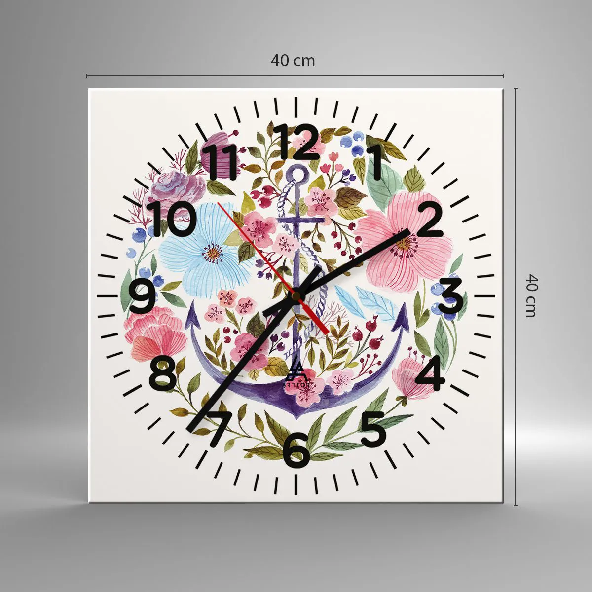 Wanduhr - Glasuhr - Guter Traum eines Seemanns - 40x40 cm