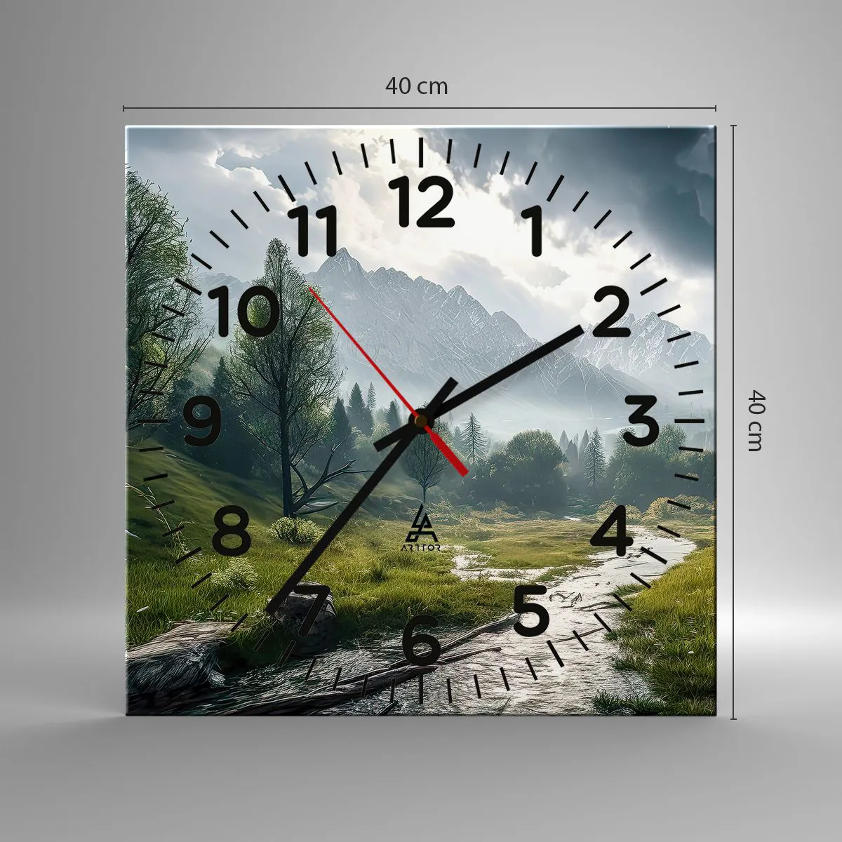 Vægur, Uret - Der og tilbage - 40x40 cm