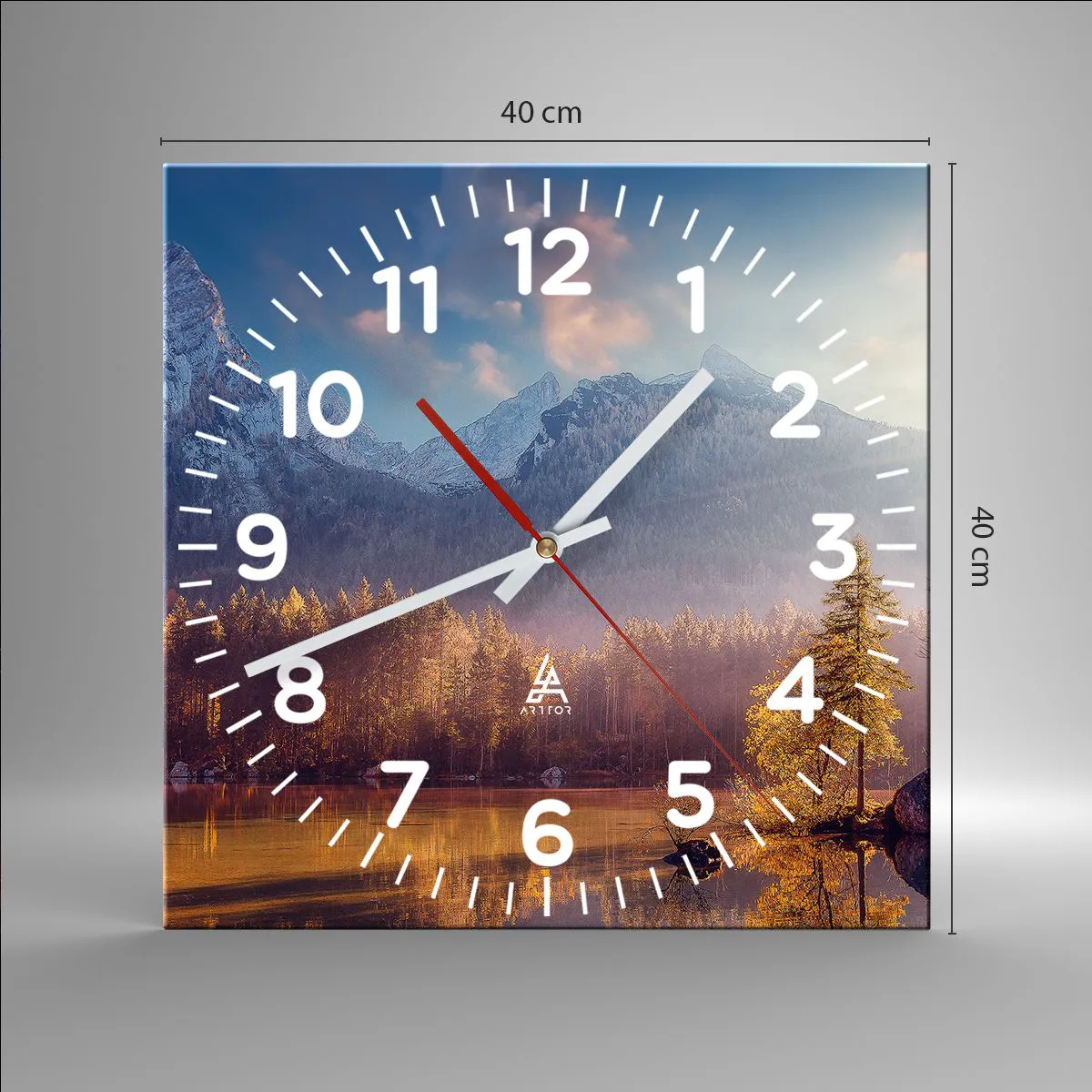 Zegar ścienny - W górach i dolinach - 40x40 cm