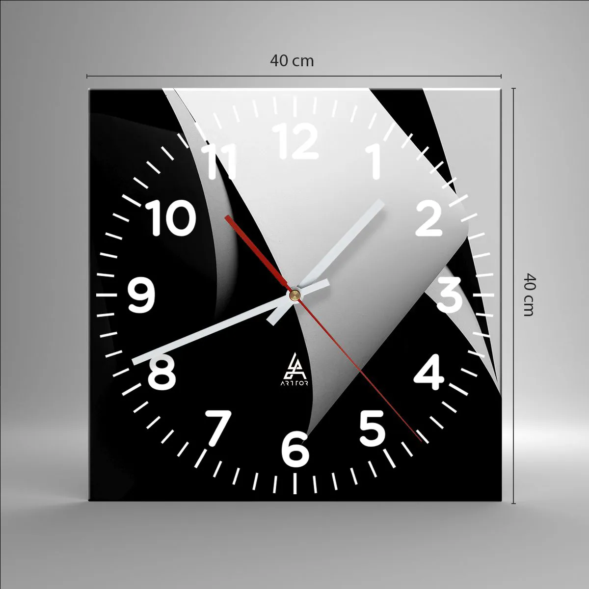 Vægur, Uret - Lysflader fra skyggernes dybder - 40x40 cm