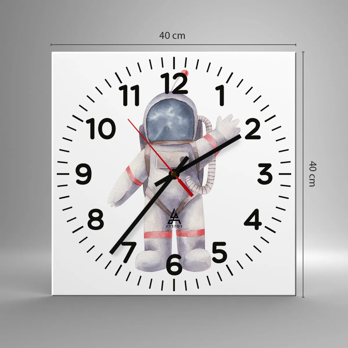 Wanduhr - Glasuhr - Bis dann! - 40x40 cm